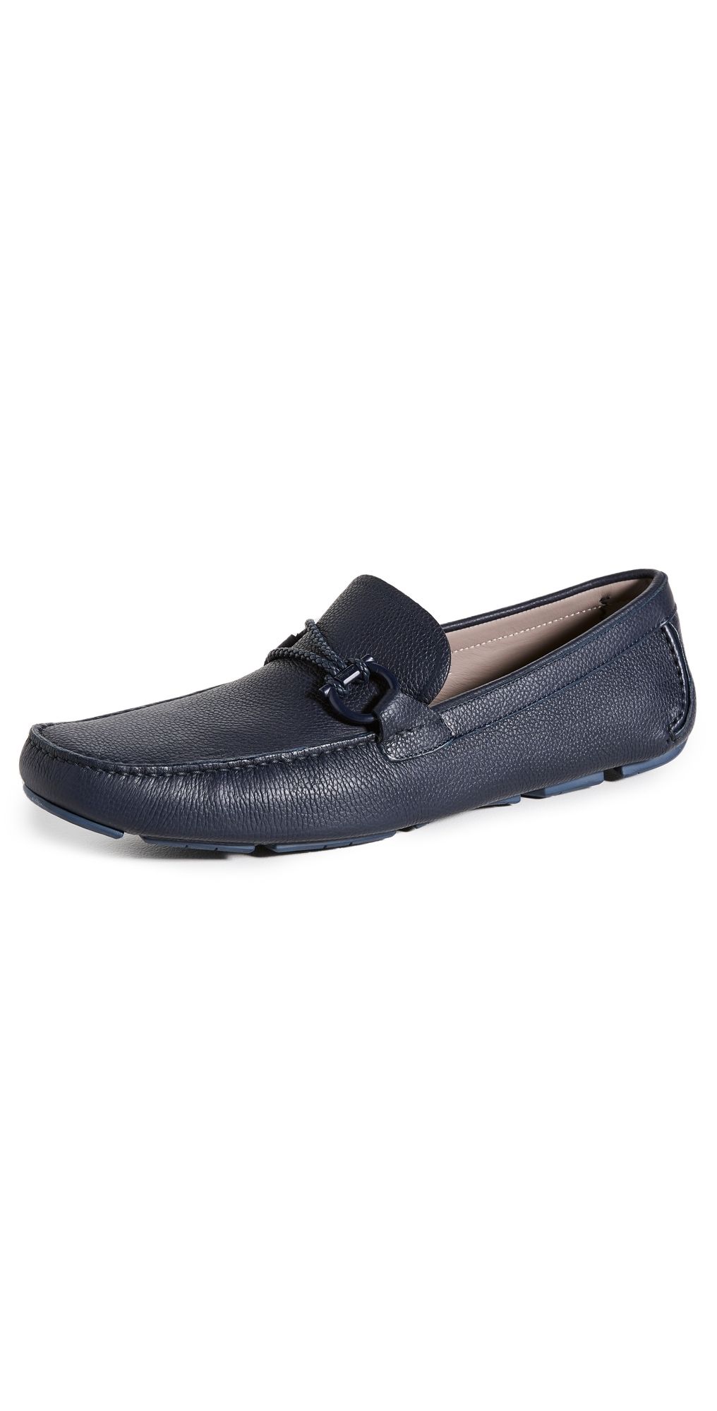 FERRAGAMO Front Driving Shoes Blue Marine 13.0E