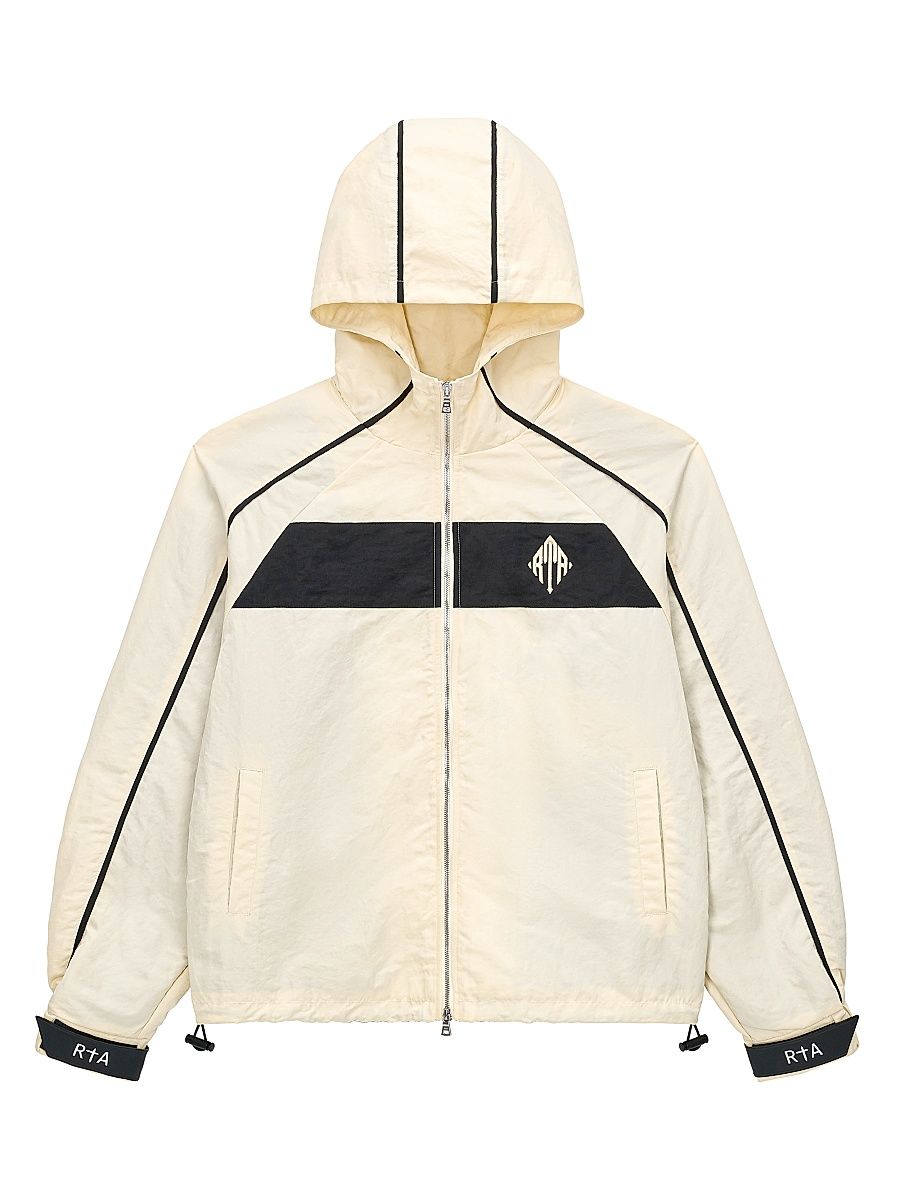 Men's Exodus O-Zayden Hooded Windbreaker Jacket - Raw Sand - Size XXL