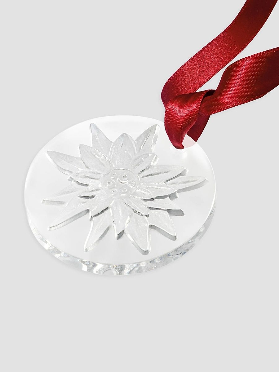Edelweiss Crystal Ornament - Clear