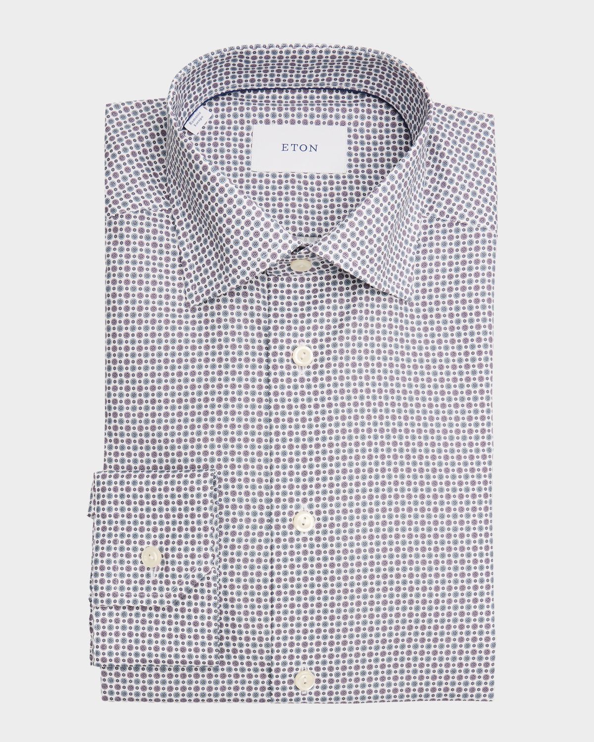 Men & apos;s Slim-Fit Organic Cotton Geometric Dress Shirt