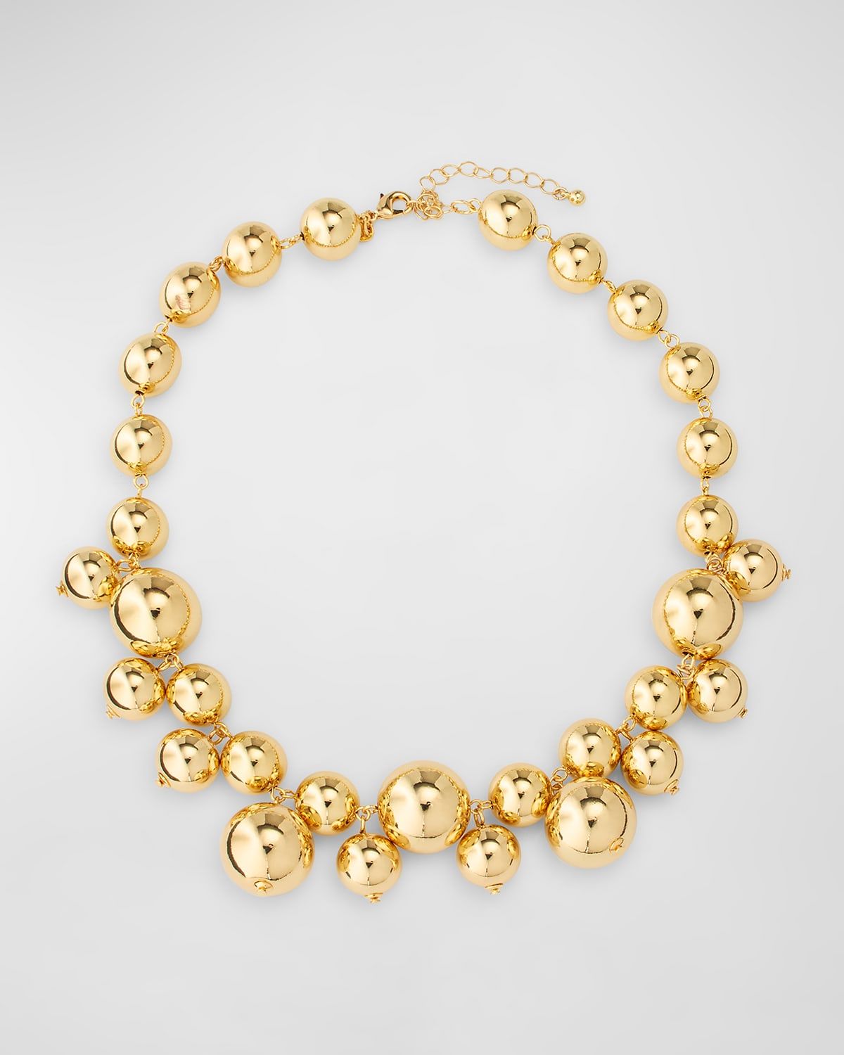 Gold-Plated Round Bead Necklace
