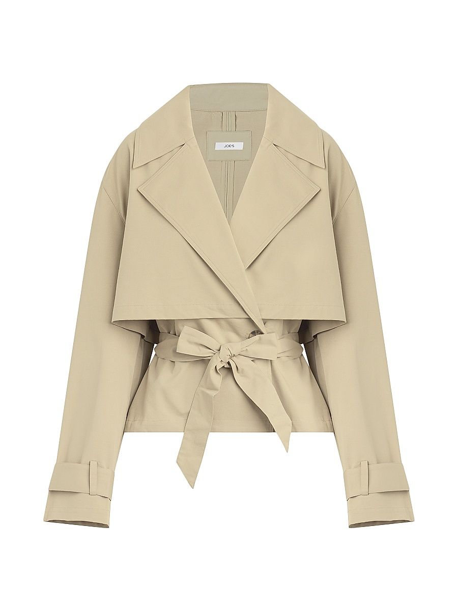 Women's The Liz Cropped Trench Coat - Camel - Size XS