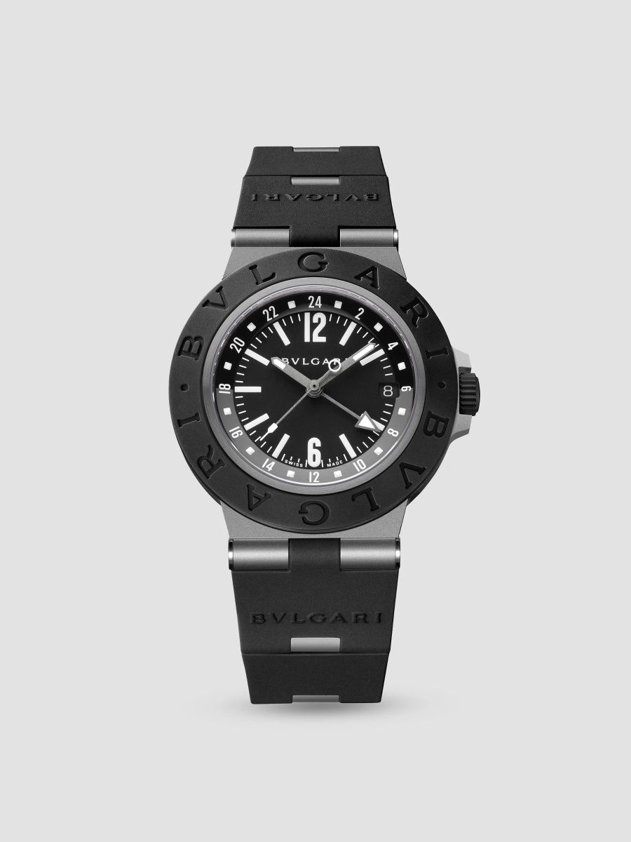 BVLGARI Men's Limited Edition BVLGARI BVLGARI Lucea Aluminum, Titanuim & Rubber Strap Watch/40MM - Black