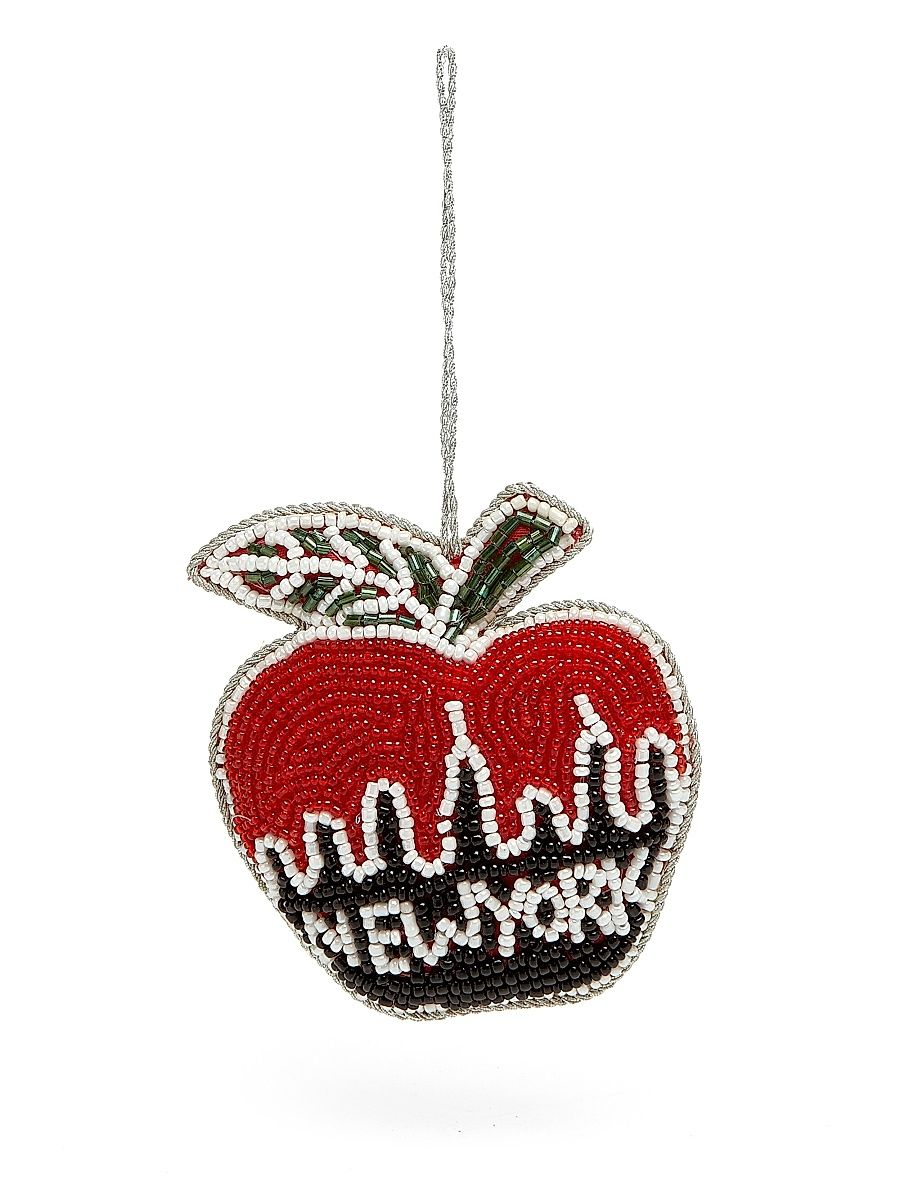 Sudha Pennathur New York Beaded Apple Ornament