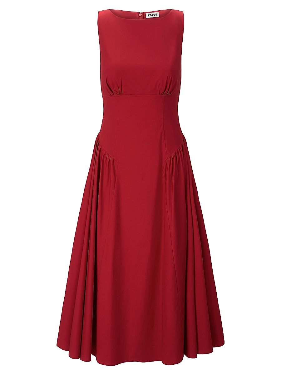 Women's Margi Cotton Midi Dress - Rouge - Size 0