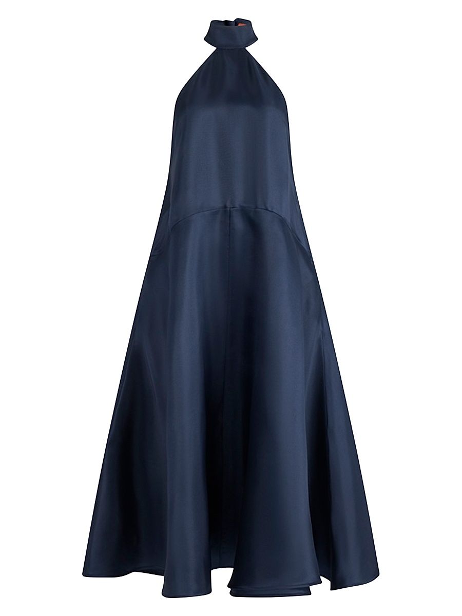 Women's Becca Halter A-Line Gown - Navy - Size 10