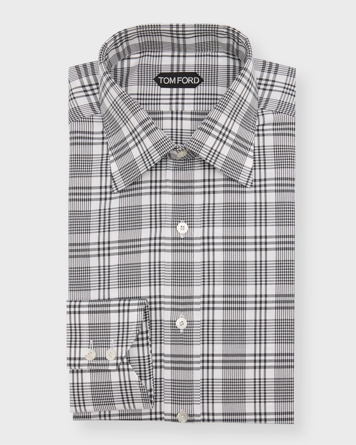 Men & apos;s Slim Fit Plaid Dress Shirt