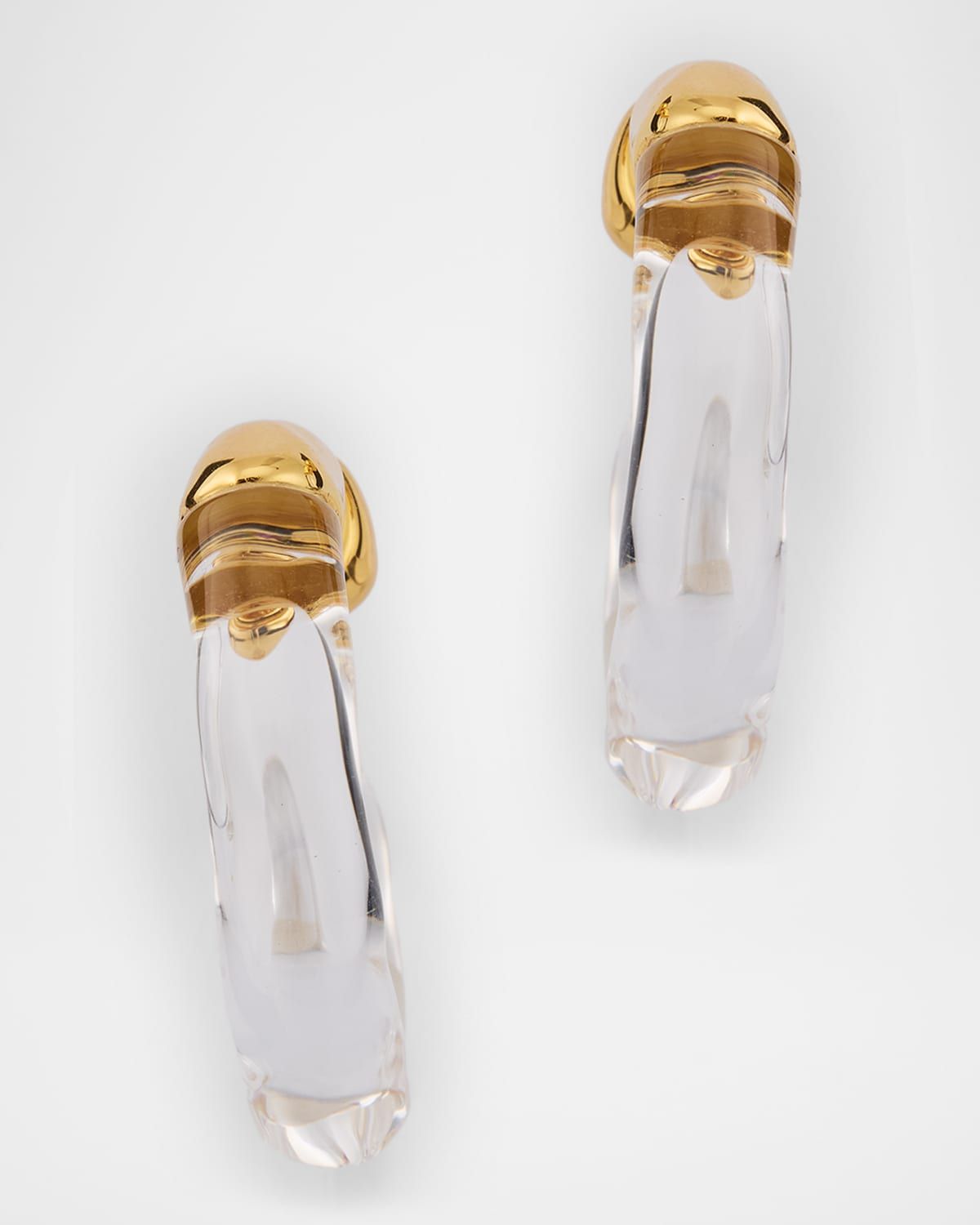 Liquid Lucite Front Back Hoop Earrings