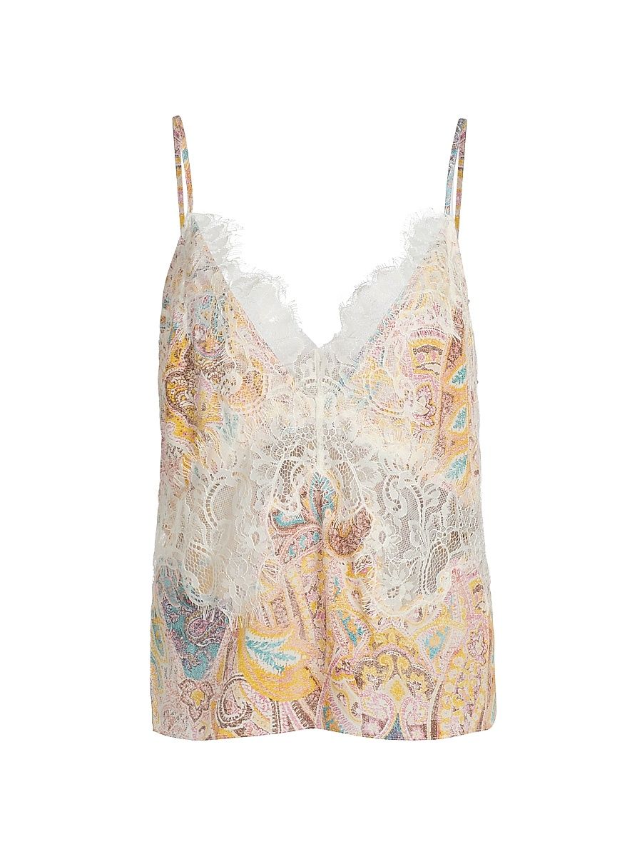 Women's Kilah Lace & Paisley Camisole - Multi Western Paisley - Size XL