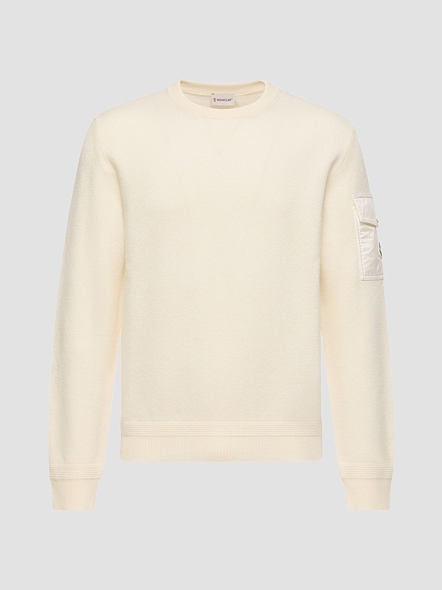 Men's Sweater in Wool - Beige - Size XXXL