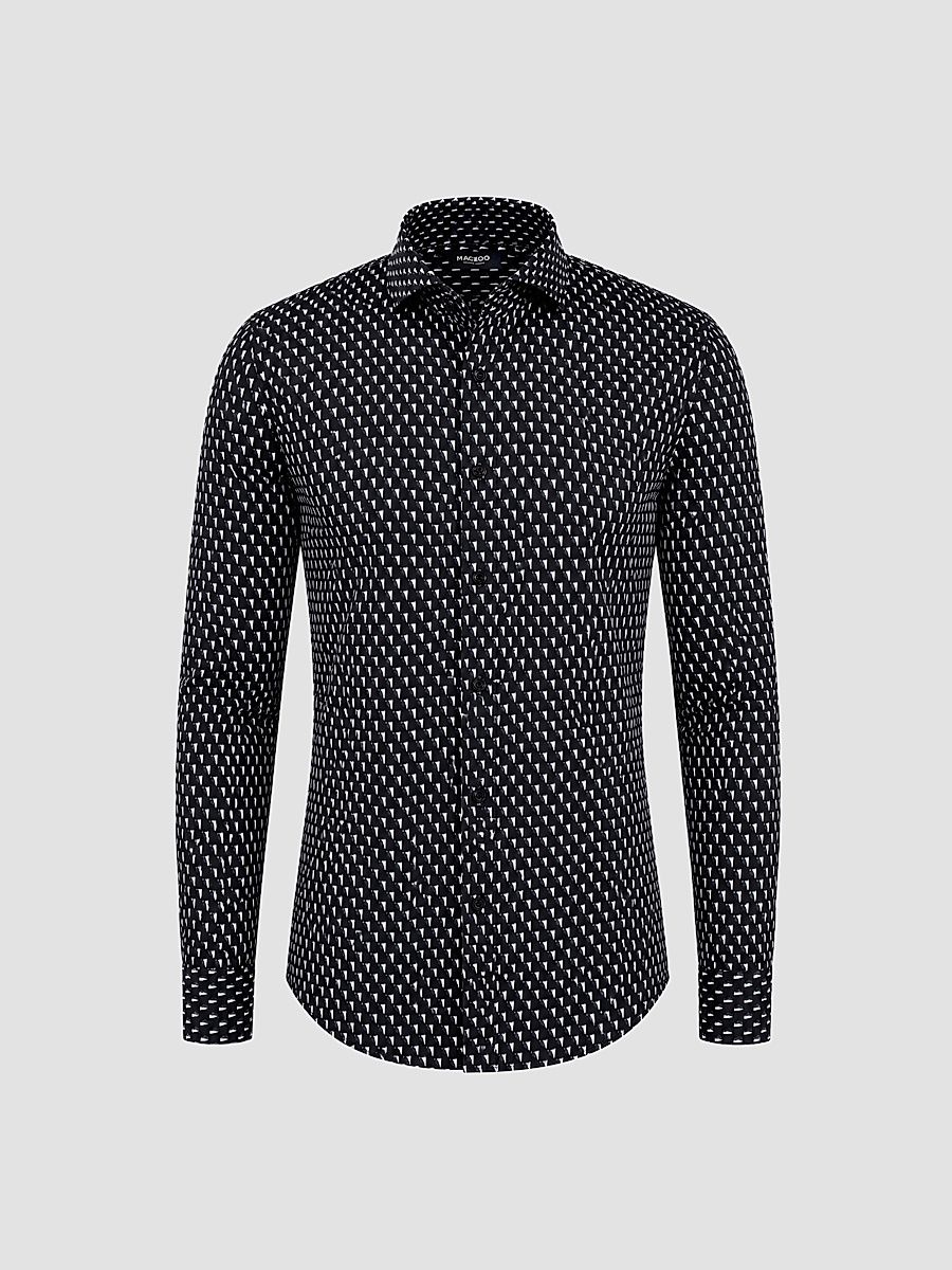 Men's Einstein Stretch Shirt - Black White - Size XXXL