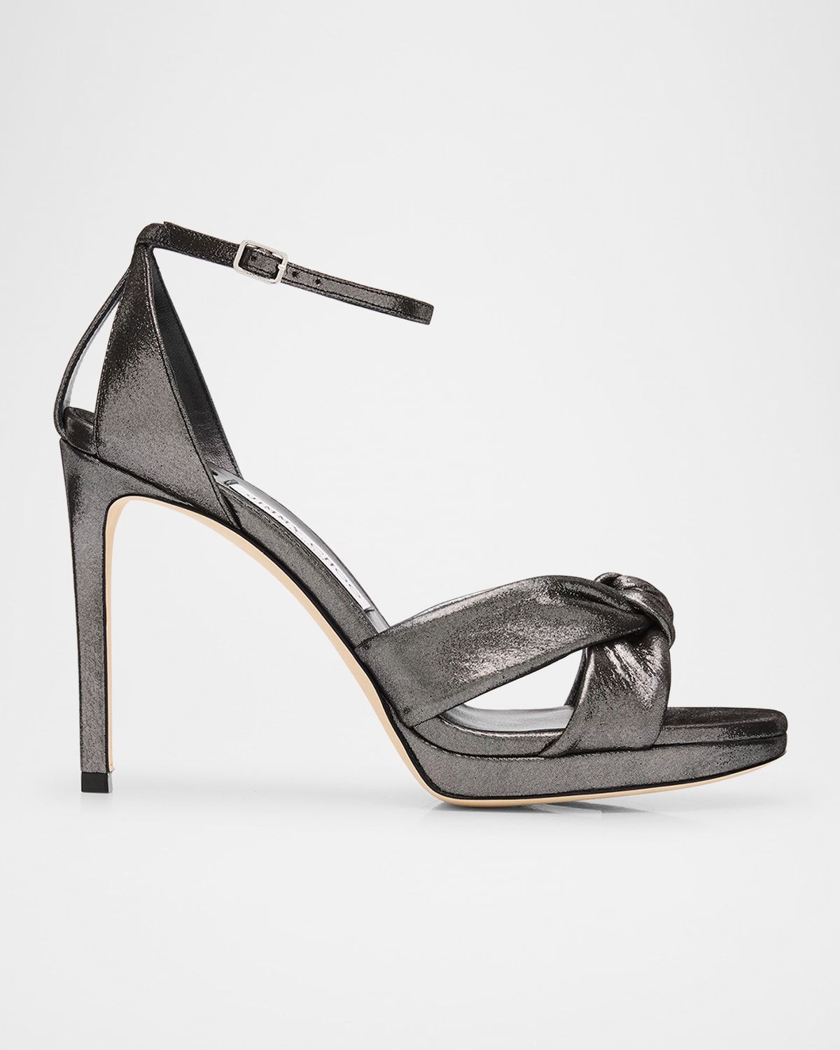 100mm Rosie Shimmer Suede Sandals