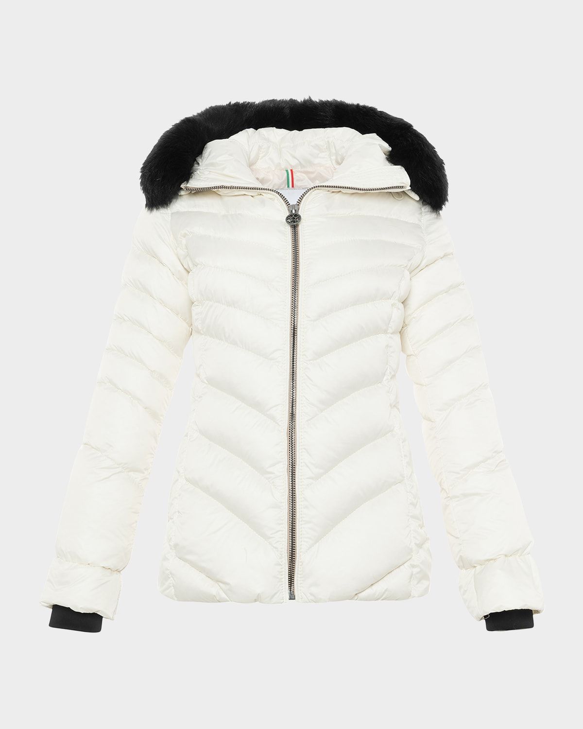 Down Apres-Ski Jacket with Detachable Toscana Lamb Hood Trim