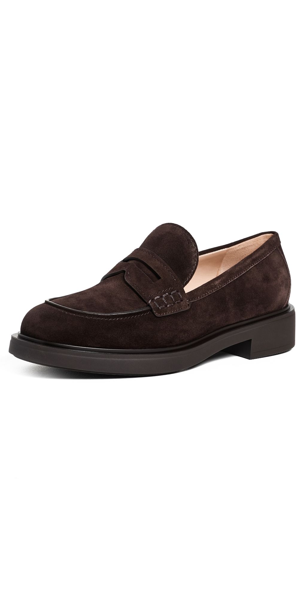 Gianvito Rossi Suede Loafers Moka 41