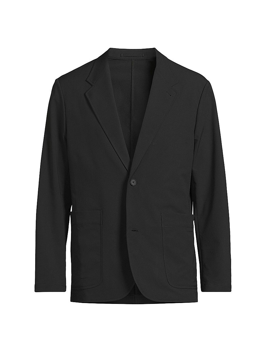Men's Tech Dobby Two-Button Blazer - Black - Size Medium