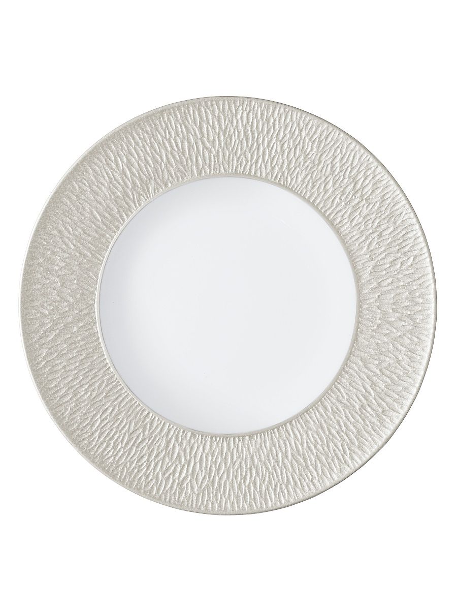 Minéral Irisé Buffet Plate - Pearl Grey