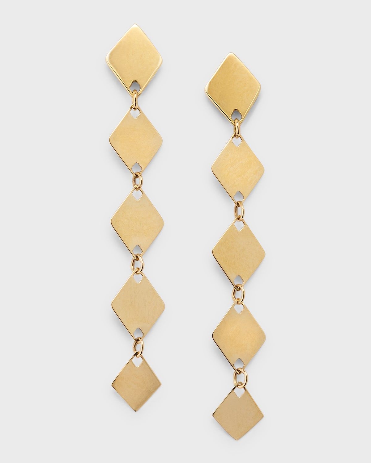 Linear Laser Kite Chain Earrings