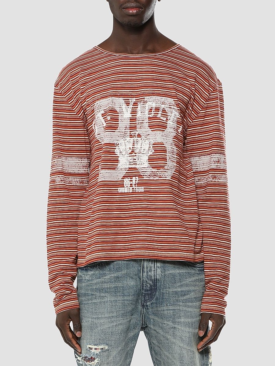 Men's Striped Slub Jersey Shirt - Size XXL