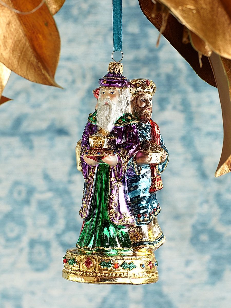 Three Wise Men Glass Ornament
