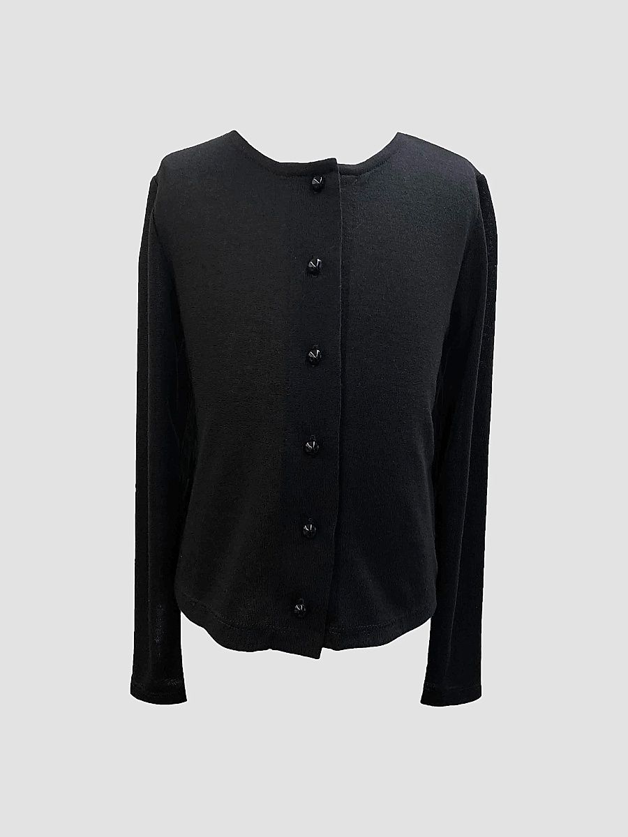 Un Deux Trois Girl's Girl's Long Sleeve Cardigan - Black - Size 16