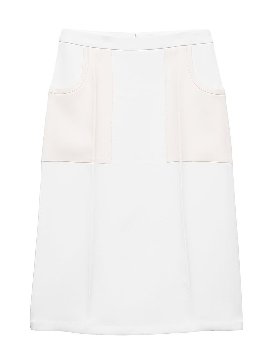 Women's Compact Sablé Skirt - White - Size 2