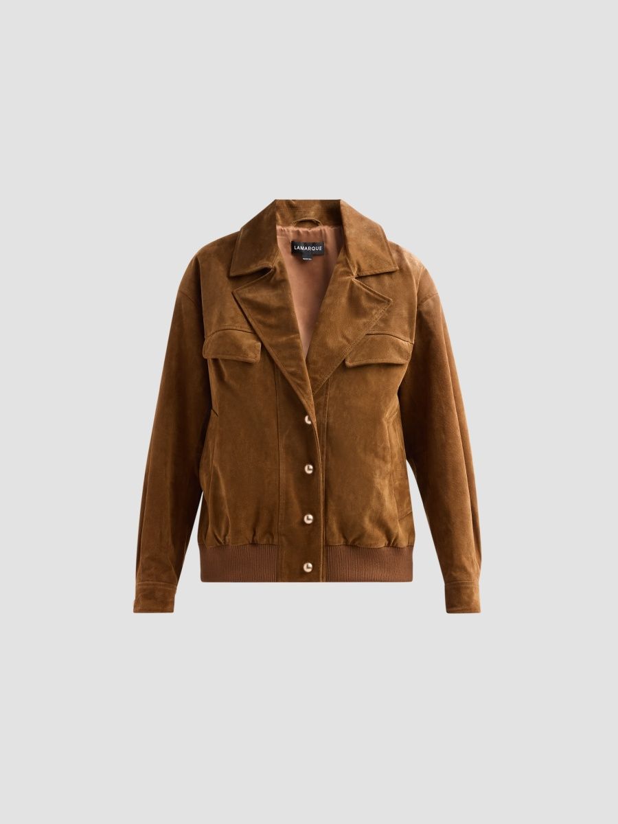 Lamarque Women's Aleda Suede Oversized Jacket - Caramel - Size XS