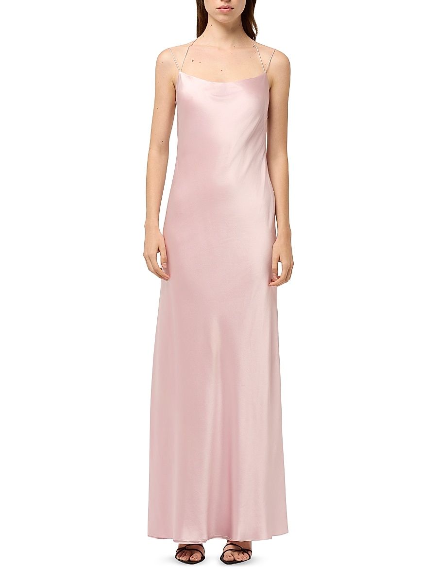 Women's Floss Cammisole Silk Slipdress - Baby Pink - Size 10