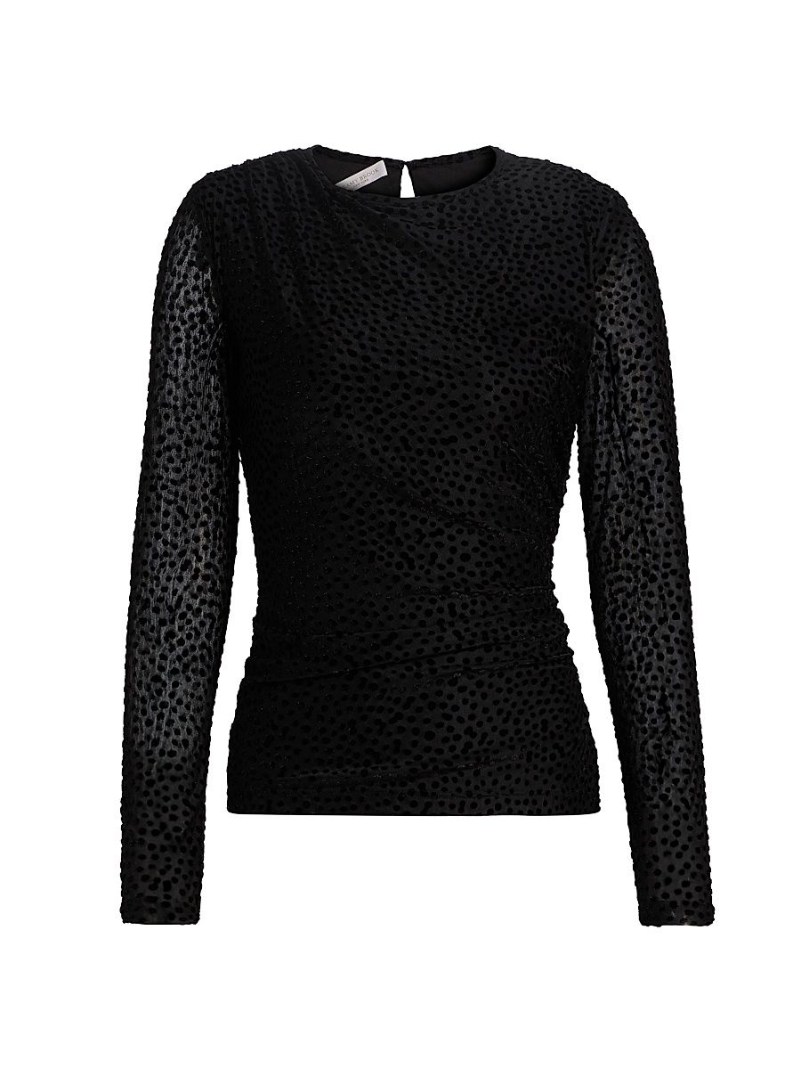 Women's Larry Polka Dot Top - Black Dot - Size Medium