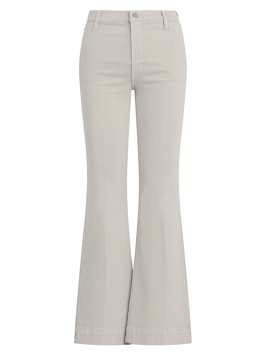 Women's The Molly Cotton-Blend Trousers - Stone - Size 34