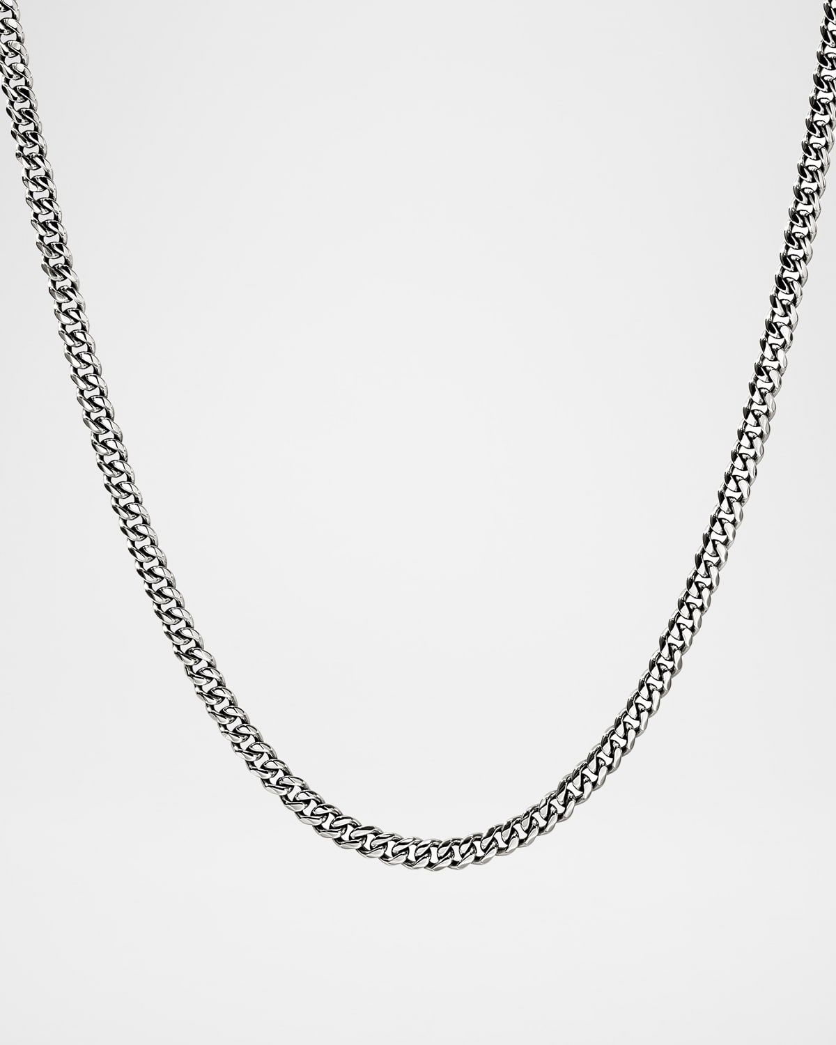 Men & apos;s Sterling Silver Curb Chain Necklace, 3.9mm