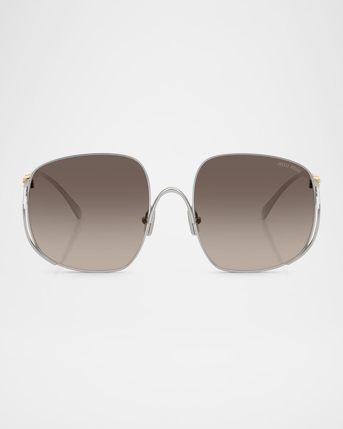 MU A57S Metal Square Sunglasses