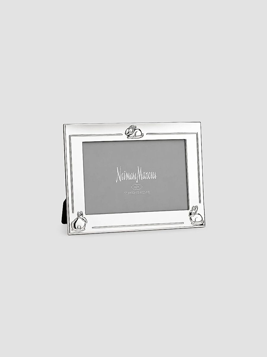 Bunnies 4" x 6" Sterling Silver Frame - Silver