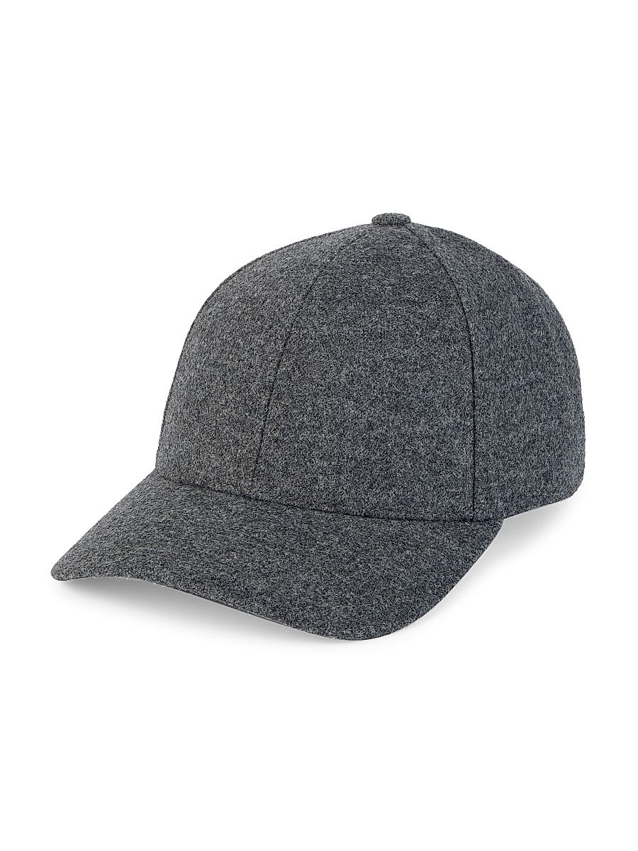 Men's Wool Baseball Cap - Granite Grey - Size Medium