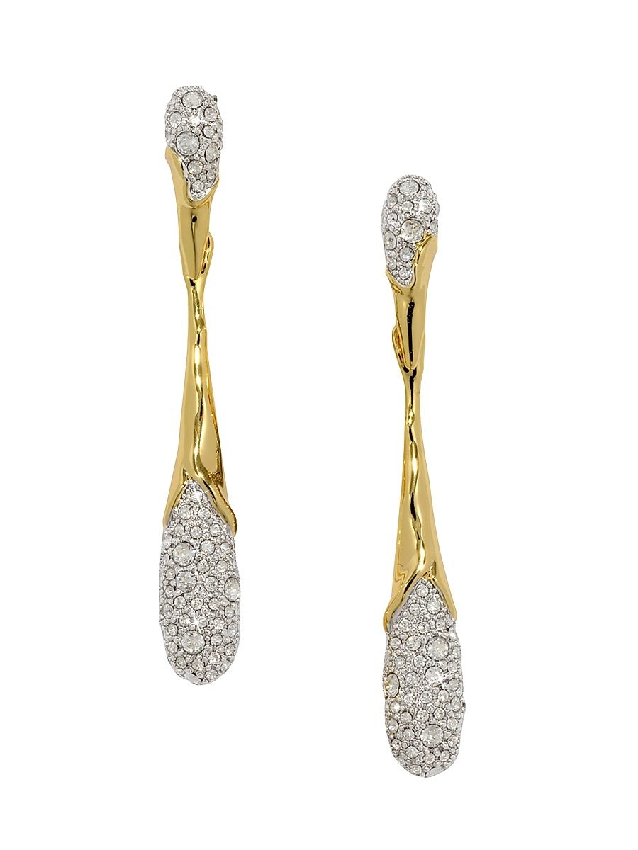 Women's Solanales 14K-Gold-Plated, Rhodium-Plated & Crystal Drop Earrings - Crystal