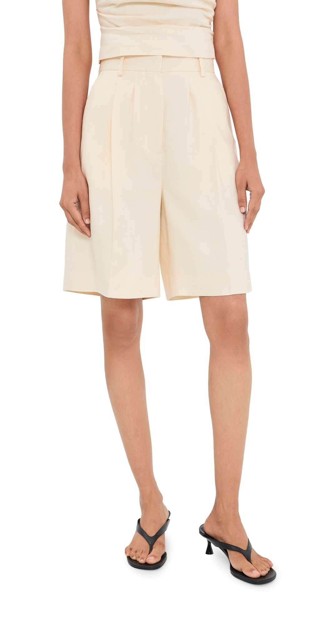 ANINE BING Bryson Shorts Cream 38