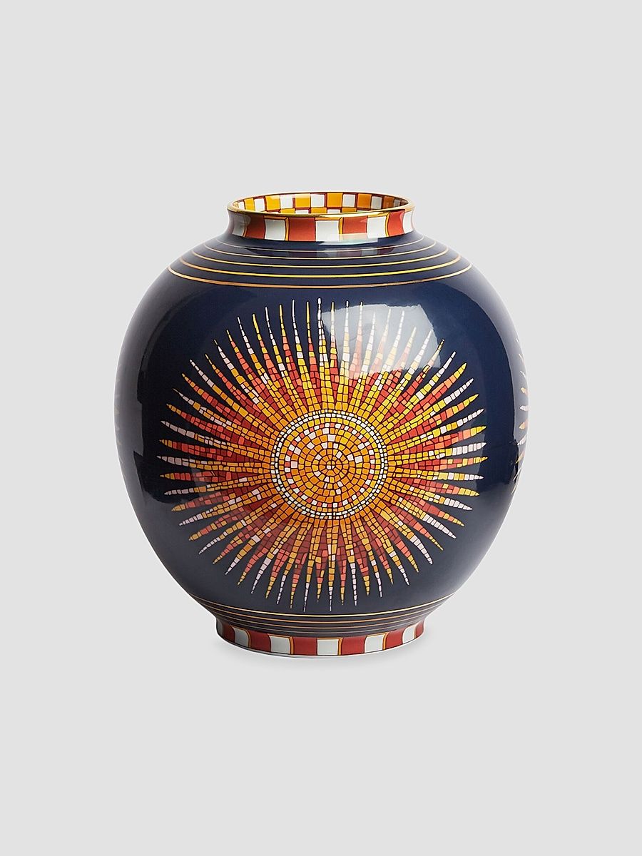 Bubble Vase - Midnight Blue Sunrays