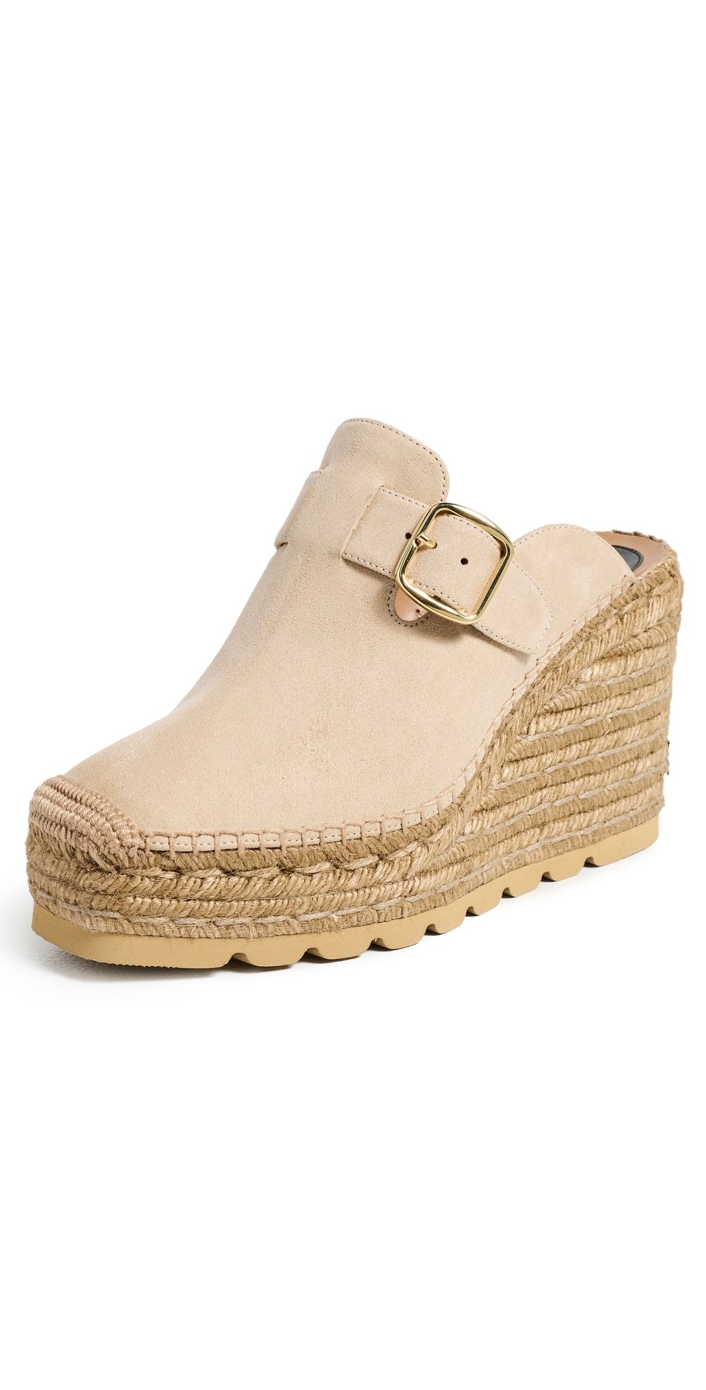 Stella McCartney Gaia Alter Suede Clogs Desert 36