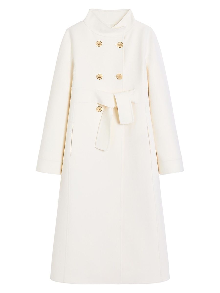 Women's Compact Drap Coat - Ivory - Size 2