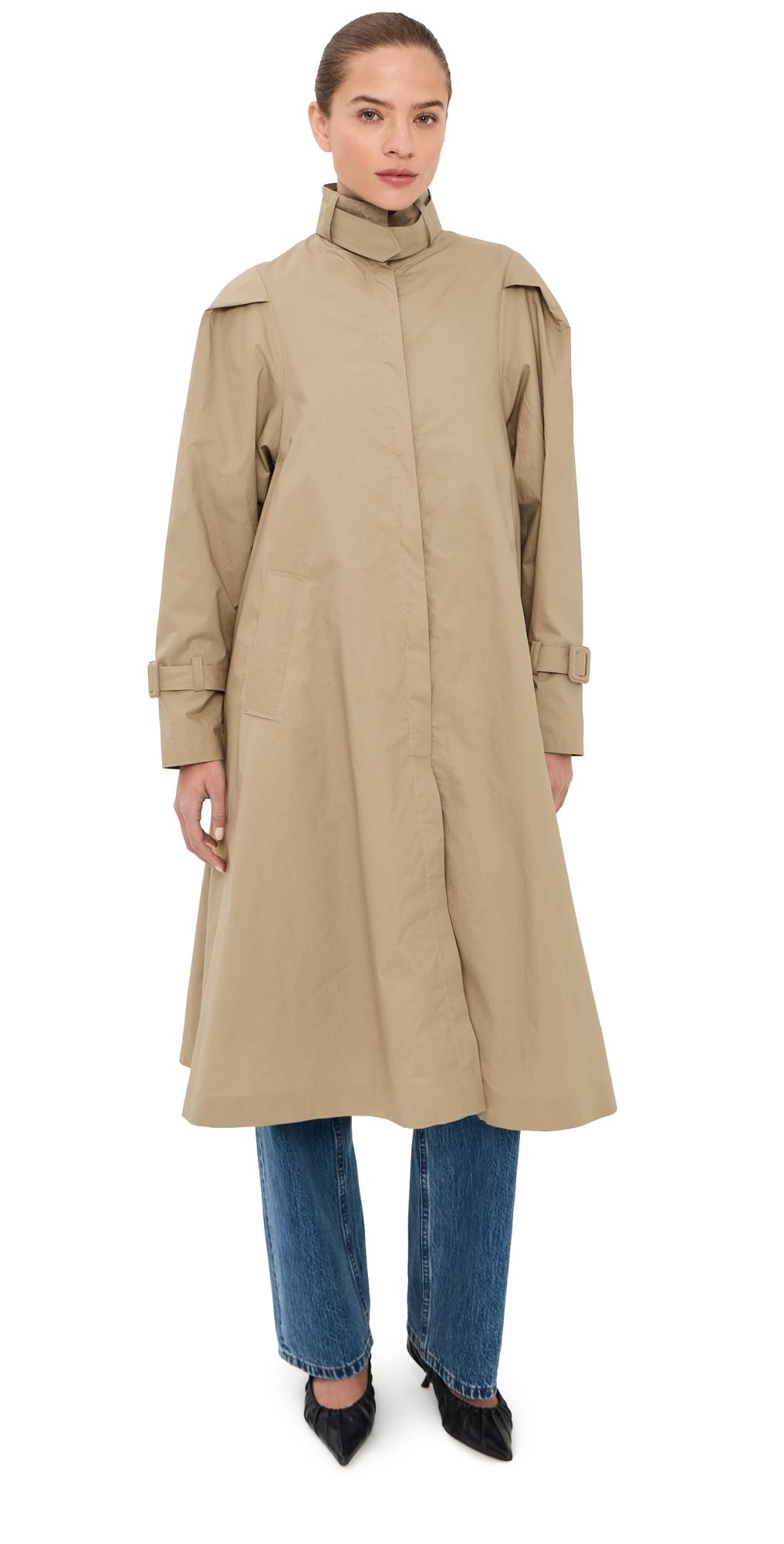 Bite Studios Chet Light Cotton Trench Coat Barley 34