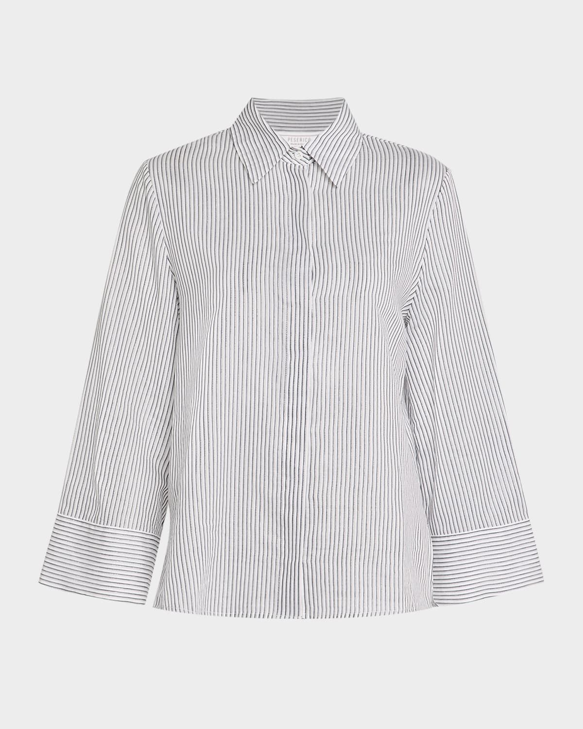 Striped Cotton-Silk Shirt