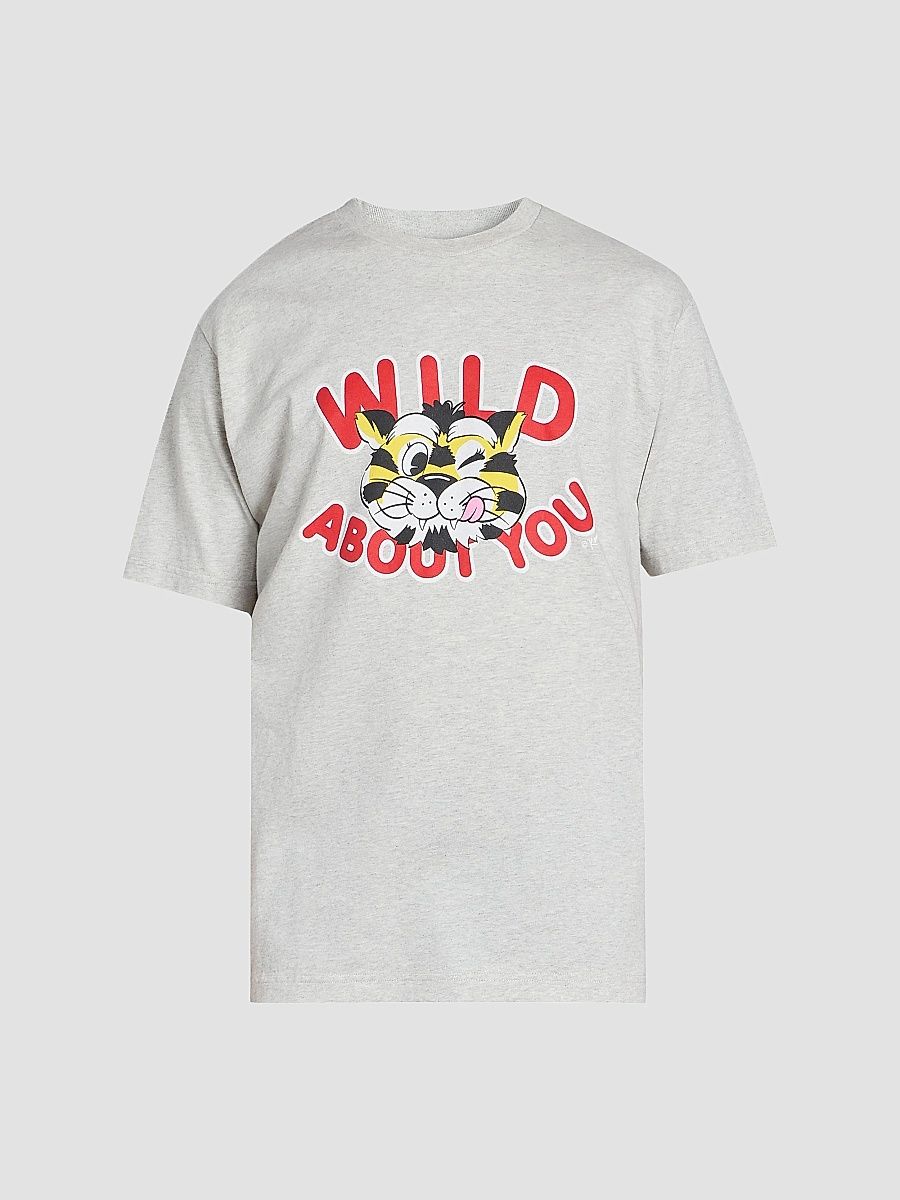 Kenzo Men's Wild Tiger Graphic T-Shirt - Pale Grey - Size XXL