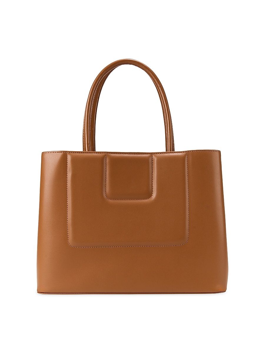 Women's Tadao Quilted Leather Tote Bag - Tobacco
