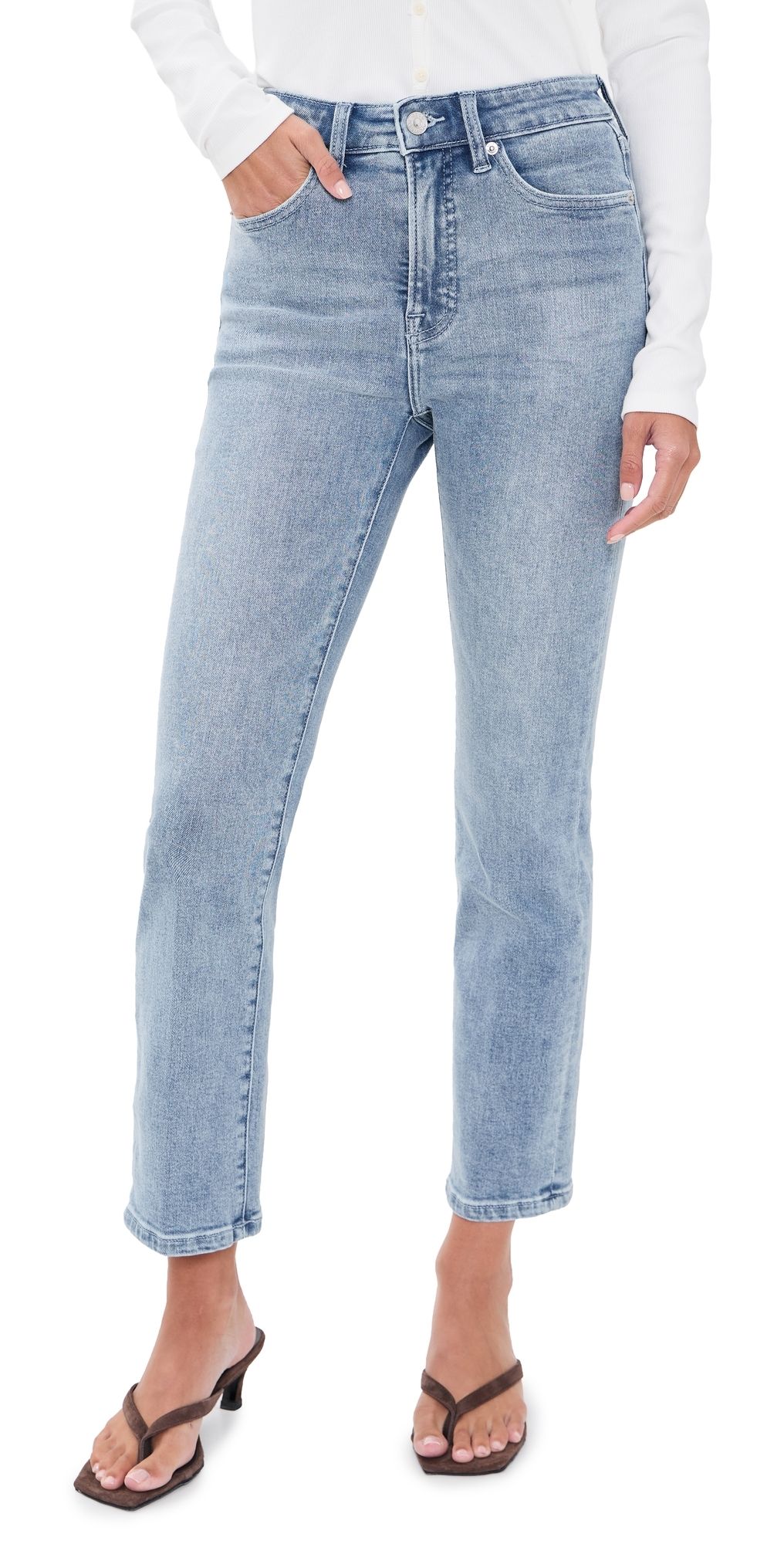 Good American Good Legs Straight Jeans Indigo1154 4