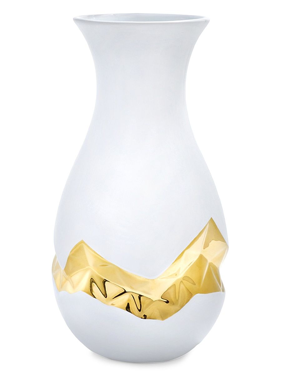 Oro Vase - White Silver