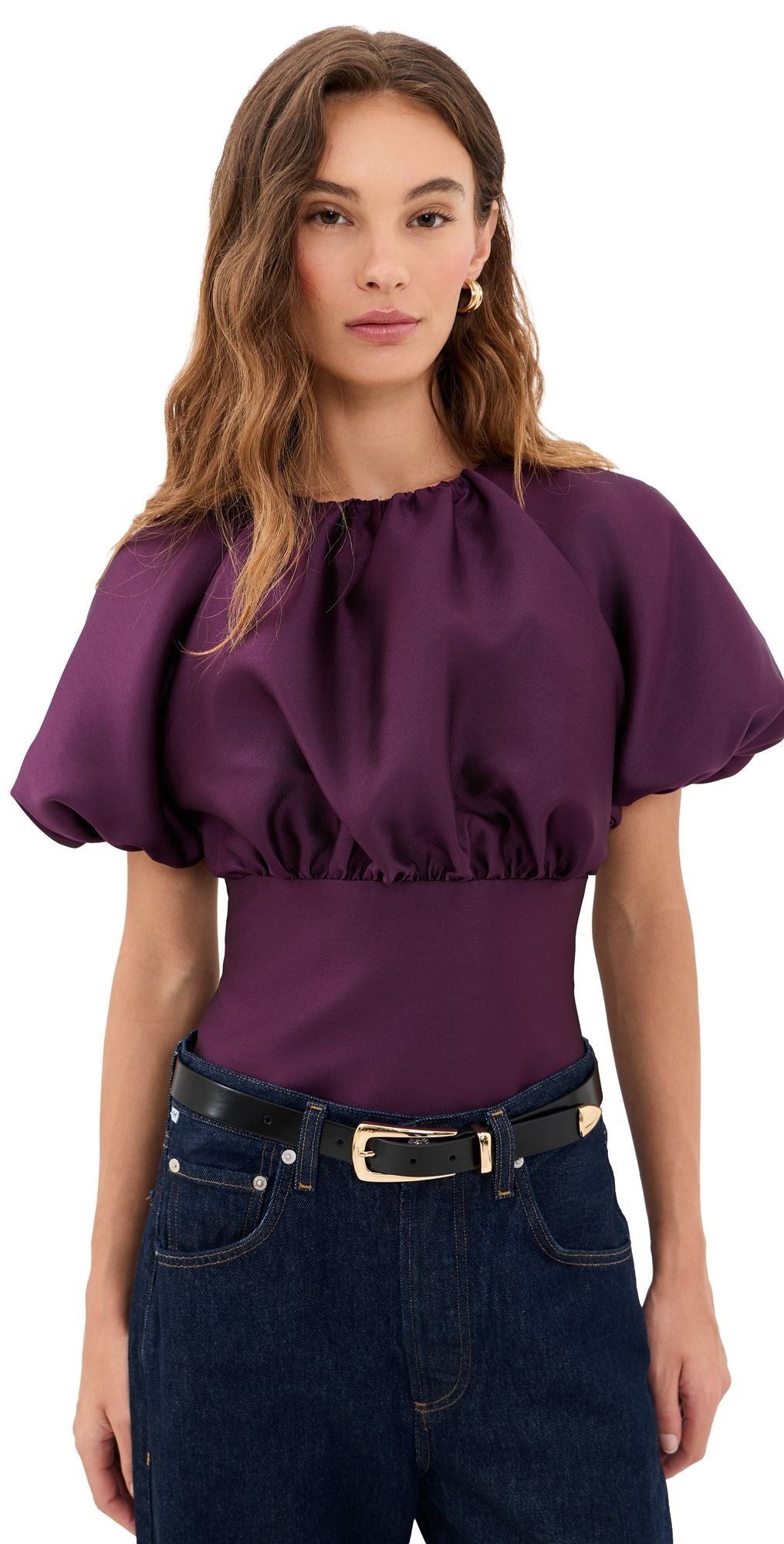 Self Portrait Taffeta Top Purple 8