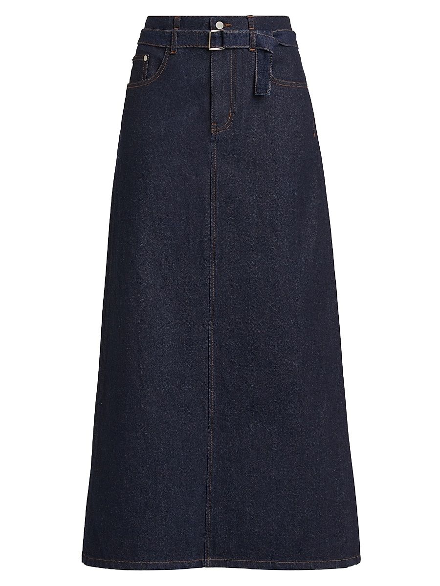 Women's Calder Stretch Denim Maxi Skirt - Indigo - Size 30