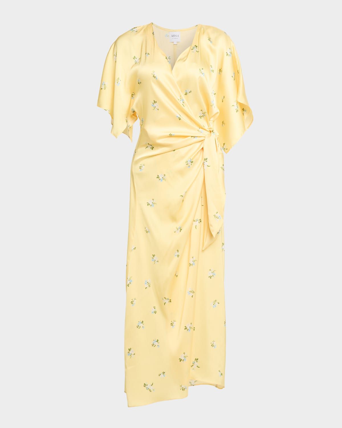 Hadassa Floral Satin Midi Dress