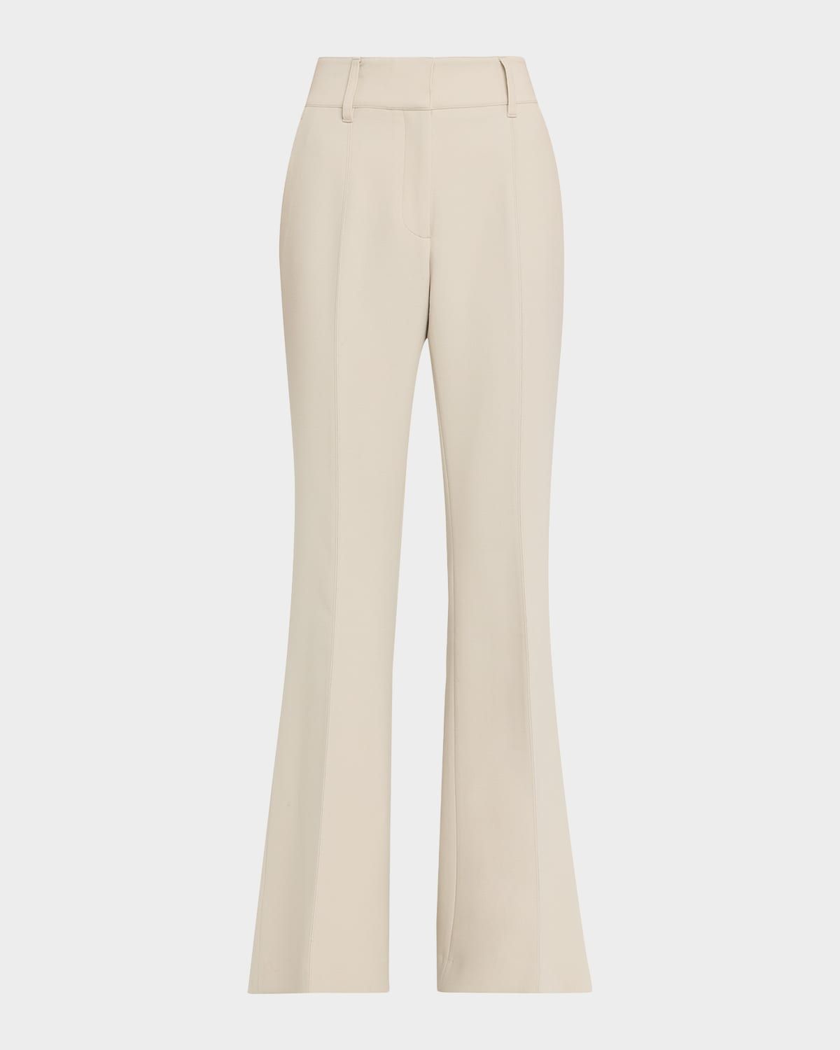 Rhein Wool Pique Seamed Flare Pants