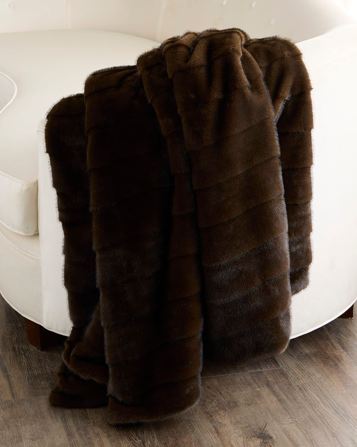 Faux Mink Throw, 60" x 72"
