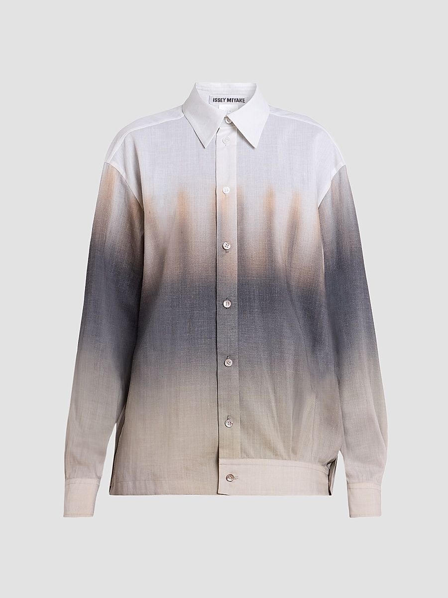 Women's Plumage Ombré Button-Front Shirt - Chukar - Size Small